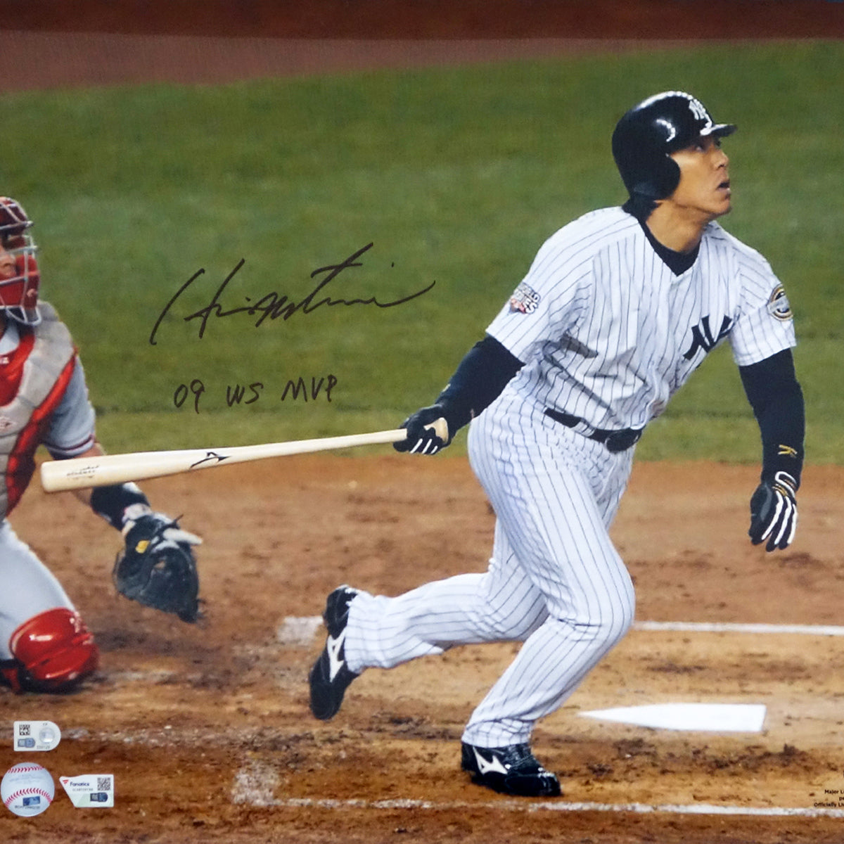 松井秀喜 直筆サイン入りヤンキースフォト特製フレーム (09 WS MVP添書き)
